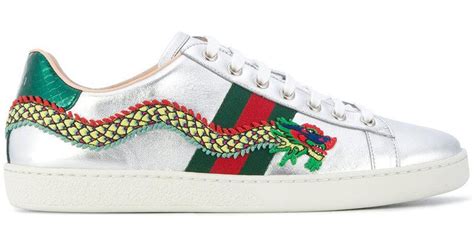 gucci dragon sneaker|Gucci sneakers embroidered.